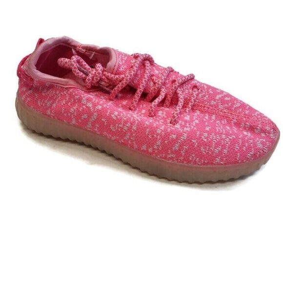 MEJC Girls LED Shoes Light Fashion Sneaker Pink Youth Size 1.5Y USB Charger - Picture 2 of 8